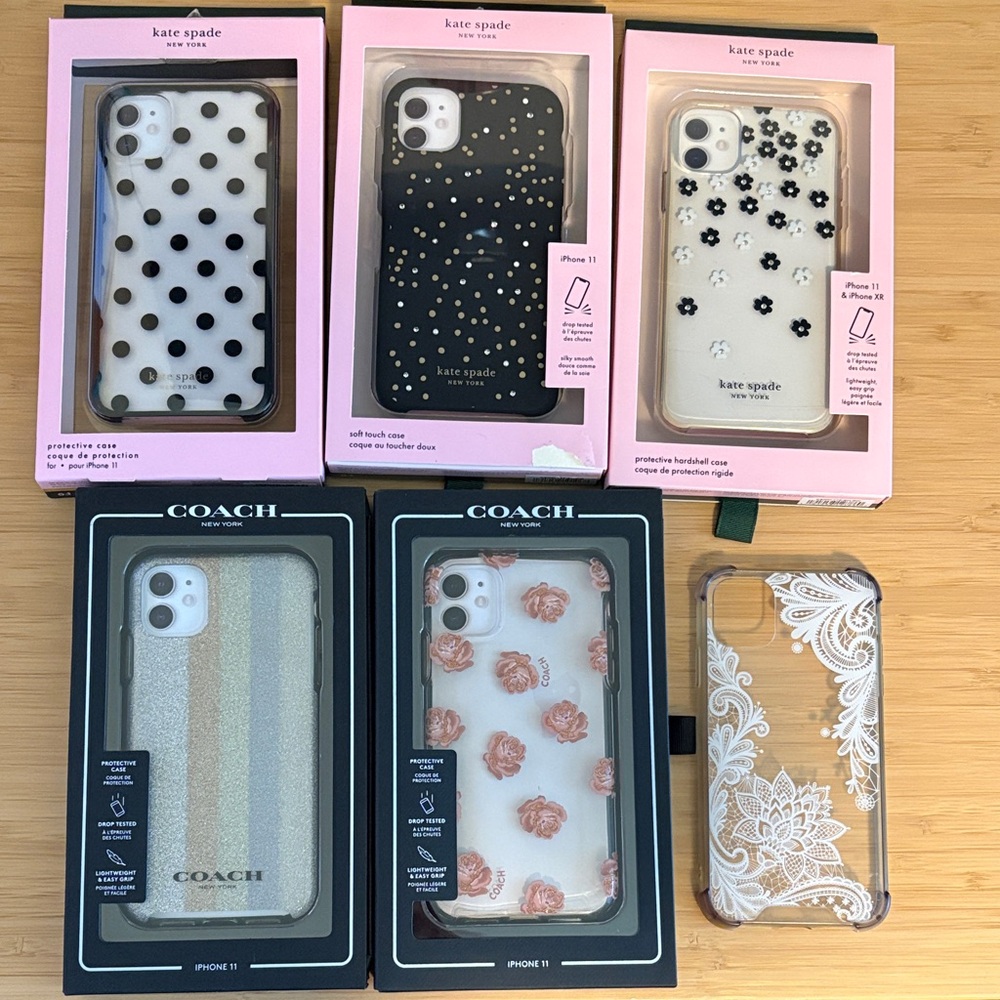 Kate Spade & Coach iPhone 11 plus Case lot